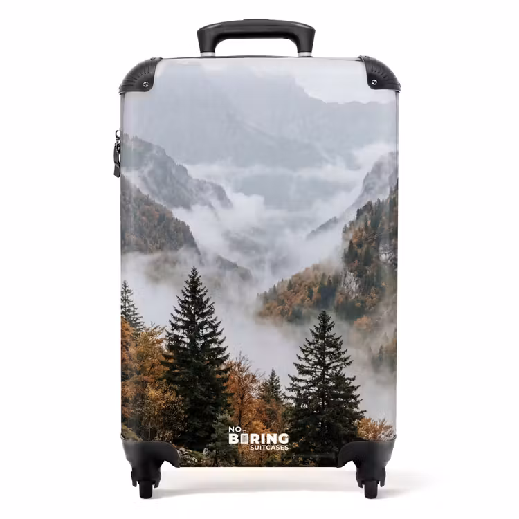 Koffer - Bergen - Vallei - Mist - Herfst - Natuur - Bergen - Vallei - Mist - Herfst - Natuur NBS - Handbagage koffer - Volwassenen Unisex middel