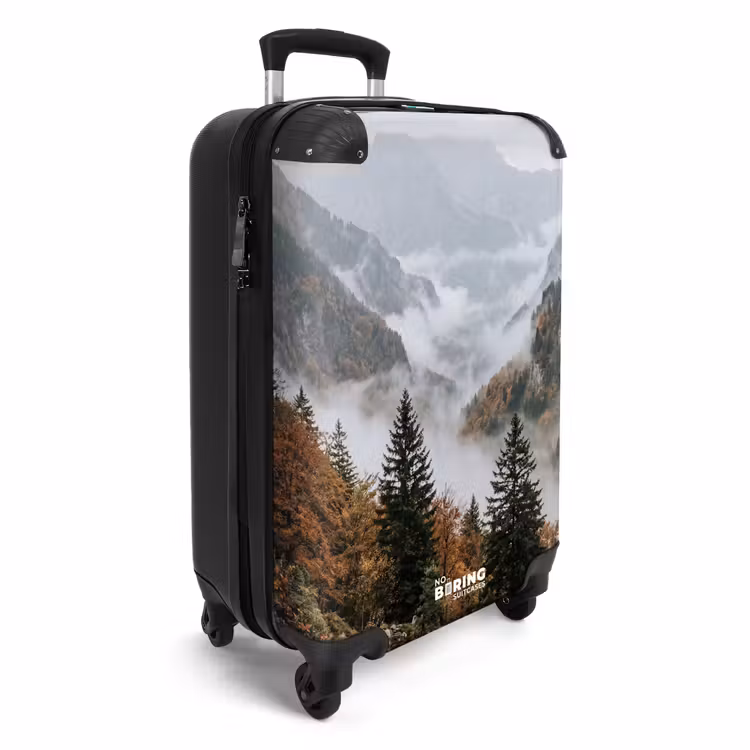 Koffer - Bergen - Vallei - Mist - Herfst - Natuur - Bergen - Vallei - Mist - Herfst - Natuur NBS - Handbagage koffer - Volwassenen Unisex middel