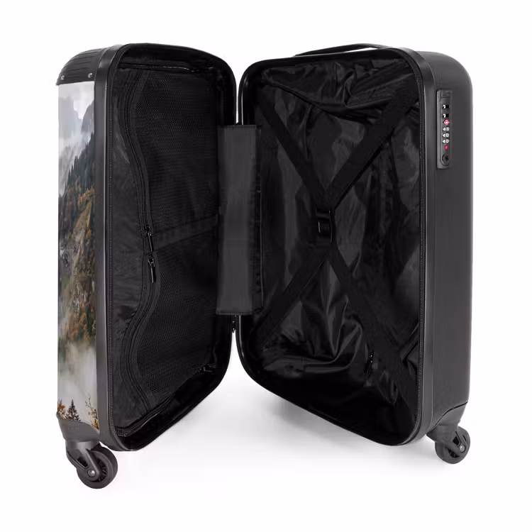 Koffer - Bergen - Vallei - Mist - Herfst - Natuur - Bergen - Vallei - Mist - Herfst - Natuur NBS - Handbagage koffer - Volwassenen Unisex middel