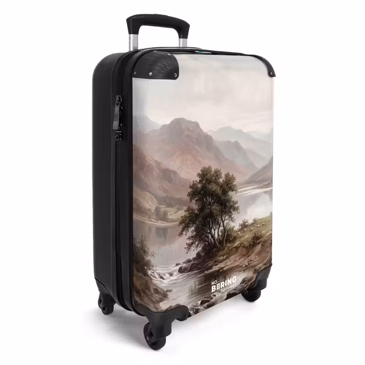 Koffer - Berglandschap - Meer - Bergen - Vallei - Klassiek - Berglandschap - Meer - Bergen - Vallei - Klassiek NBS - Handbagage koffer - Volwassenen Unisex middel
