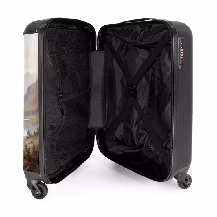 Koffer - Berglandschap - Meer - Bergen - Vallei - Klassiek - Berglandschap - Meer - Bergen - Vallei - Klassiek NBS - Handbagage koffer - Volwassenen Unisex middel