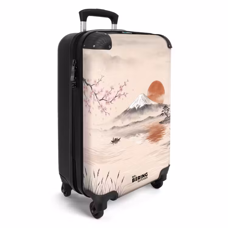 Koffer - Bergtop - Meer - Bloesem - Bergtop - Meer - Bloesem NBS - Handbagage koffer - Volwassenen Unisex middel