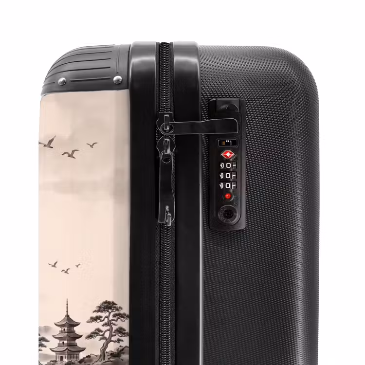 Koffer - Bergtop - Meer - Bloesem - Bergtop - Meer - Bloesem NBS - Handbagage koffer - Volwassenen Unisex middel