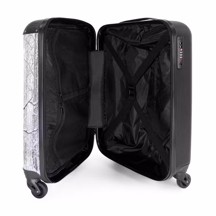 Koffer - Berkenbomen - Sneeuw - Winter - Bos - Wit - Berkenbomen - Sneeuw - Winter - Bos - Wit NBS - Handbagage koffer - Volwassenen Unisex middel
