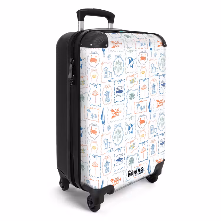 Bikini strand print kleurrijk NBS - Handbagage koffer - Volwassenen Unisex middel -productfoto_3d