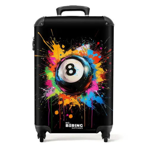 Biljart bal met graffiti NBS - Handbagage koffer - Unisex middel -productfoto_recht