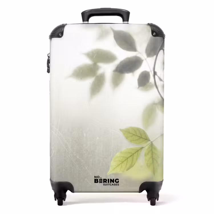 Koffer - Blad - Schaduw - Natuur - Abstract - Groen - Blad - Schaduw - Natuur - Abstract - Groen NBS - Handbagage koffer - Volwassenen Unisex middel