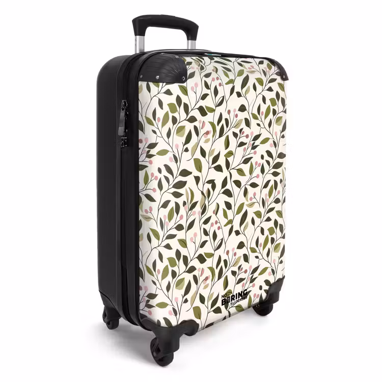Bladeren - Bessen - Roze NBS - Handbagage koffer - Volwassenen Unisex middel -productfoto_3d