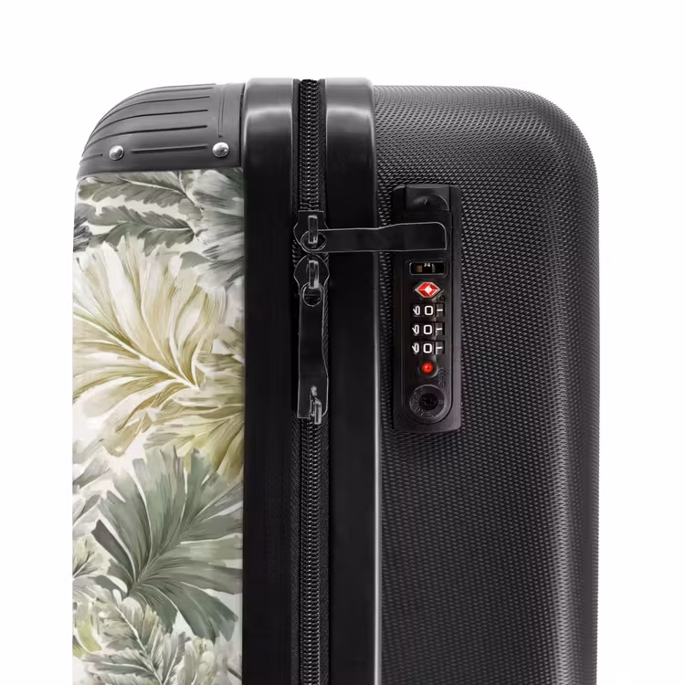 Bladeren - Botanisch - Groen NBS - Handbagage koffer - Volwassenen Unisex middel -slot