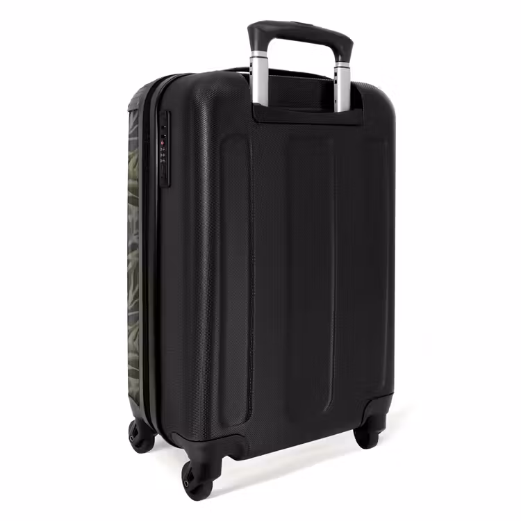 Bladeren - Organisch - Groen NBS - Handbagage koffer - Volwassenen Unisex middel -achterkant
