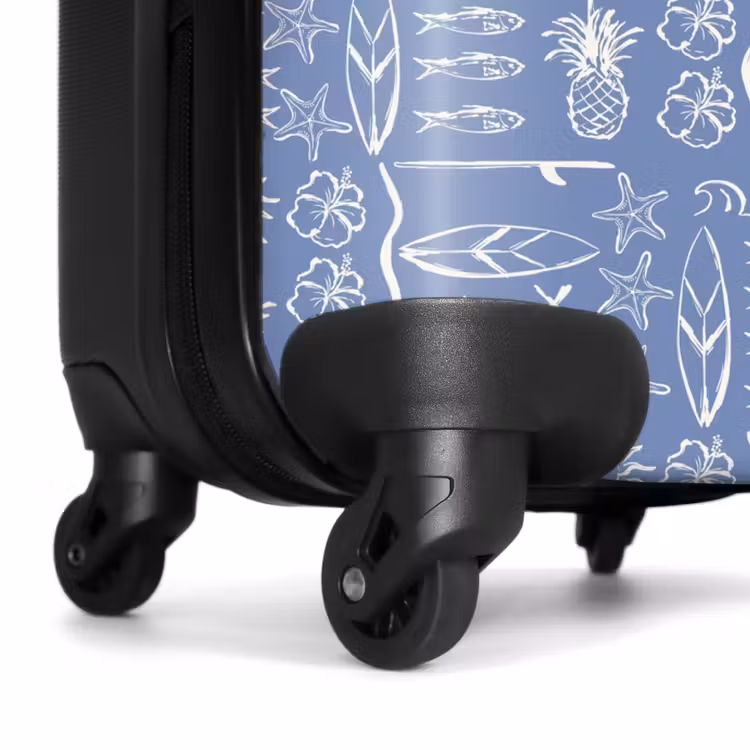 Blauwe surf patroon NBS - Handbagage koffer - Volwassenen Unisex middel -wiel