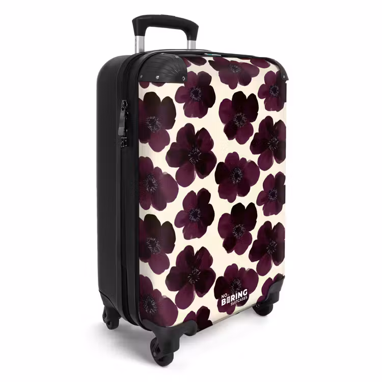 Bloemen - Aquarel - Paars NBS - Handbagage koffer - Volwassenen Unisex middel -productfoto_3d