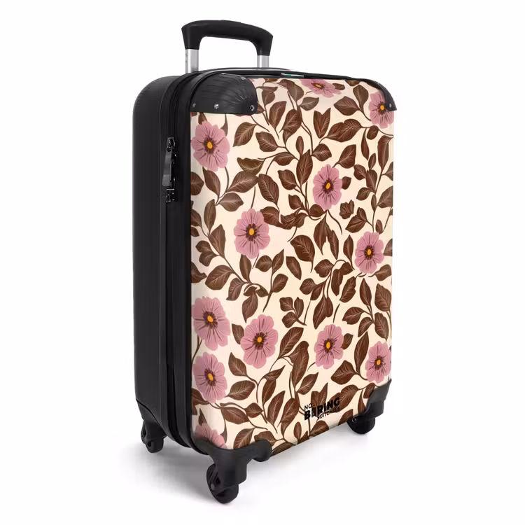 Bloemen - Bladeren - Kleurrijk NBS - Handbagage koffer - Volwassenen Unisex middel -productfoto_3d