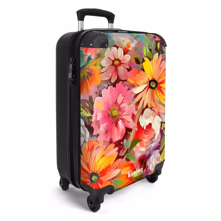 Bloemen - Kunst - Schilderij - Botanisch NBS - Handbagage koffer - Unisex middel -productfoto_3d