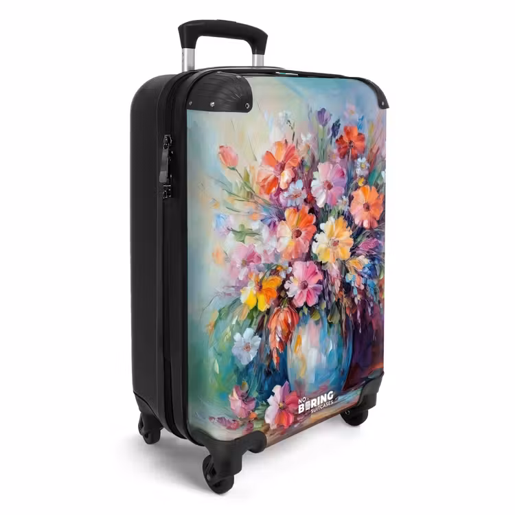 Bloemen - Kunst - Schilderij - Lente - Boeket NBS - Handbagage koffer - Unisex middel -productfoto_3d