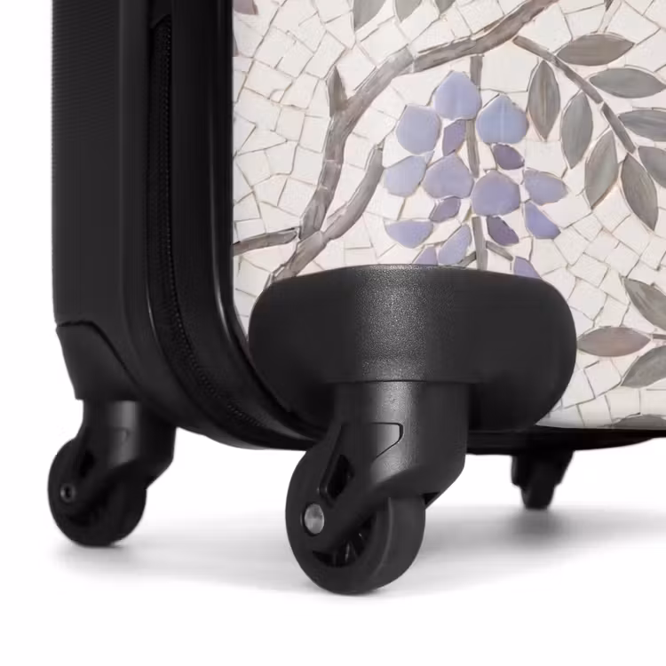 Koffer - Bloemen - Mozaïek - Natuur - Patroon - Paars - Bloemen - Mozaïek - Natuur - Patroon - Paars NBS - Handbagage koffer - Volwassenen Unisex middel