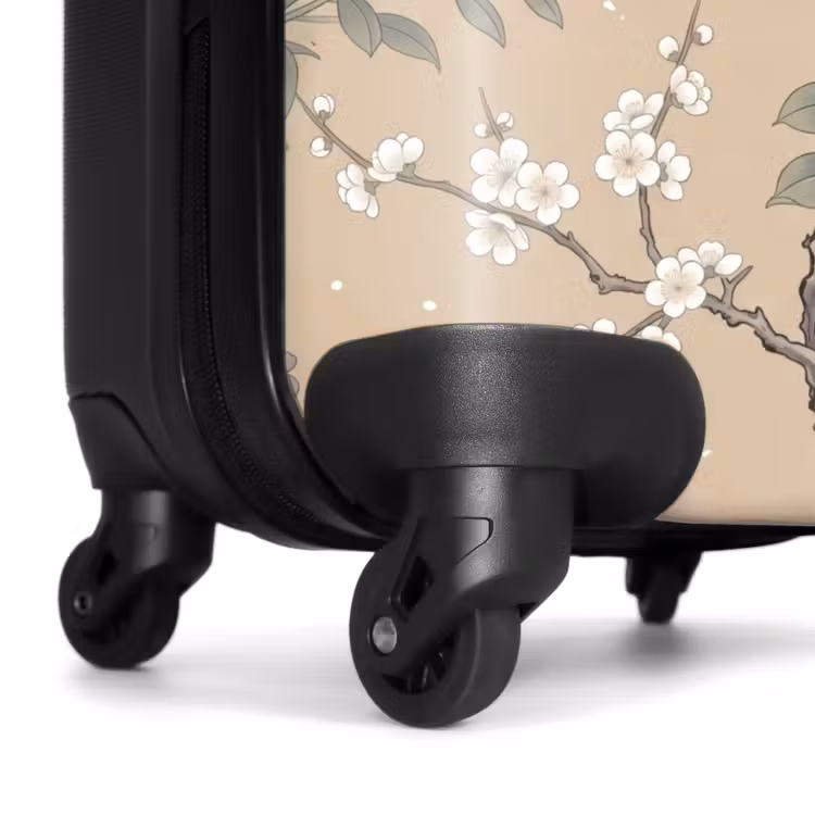 Koffer - Bloemen - Vogels - Bloemen - Bloemen - Vogels - Bloemen NBS - Handbagage koffer - Volwassenen Unisex middel
