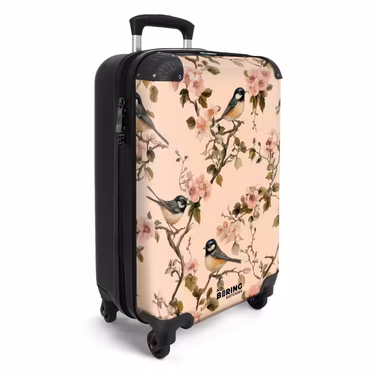 Bloesem - Koolmees - Roze NBS - Handbagage koffer - Volwassenen Unisex middel -productfoto_3d