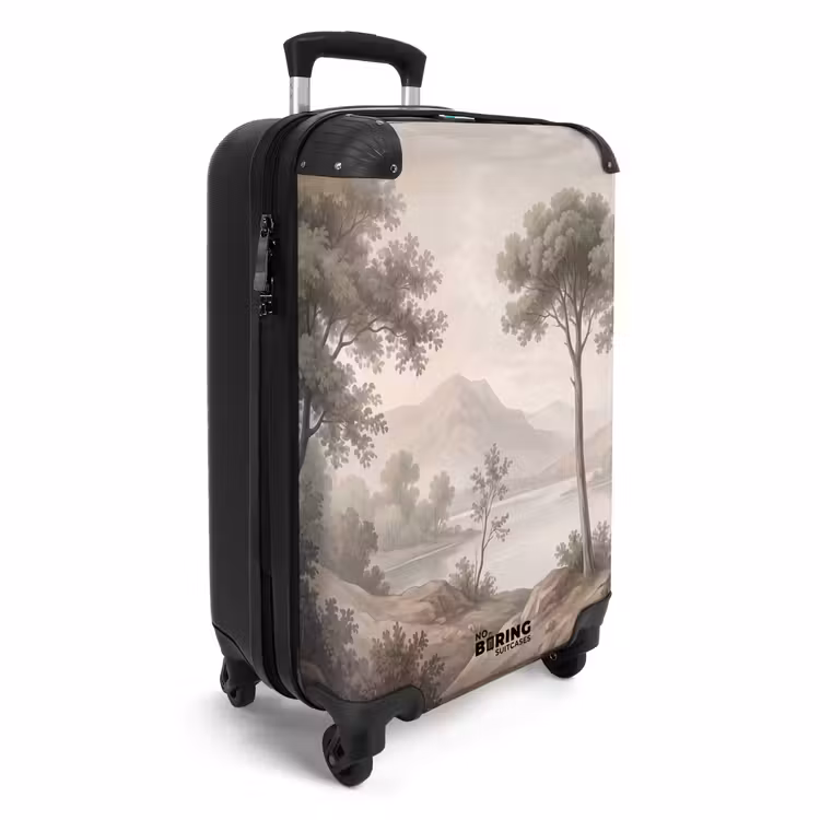 Koffer - Bomen - Meer - Bergen - Illustratie - Bomen - Meer - Bergen - Illustratie NBS - Handbagage koffer - Volwassenen Unisex middel