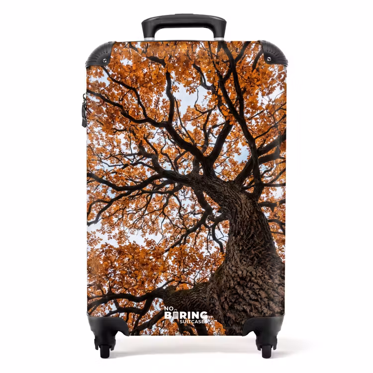 Koffer - Boom - Bladerdak - Herfst - Oranje - Sfeervol - Boom - Bladerdak - Herfst - Oranje - Sfeervol NBS - Handbagage koffer - Volwassenen Unisex middel