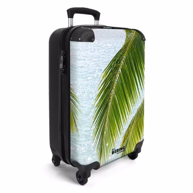 Koffer - Boom - Bladeren - Water - Tropisch - Groen - Boom - Bladeren - Water - Tropisch - Groen NBS - Handbagage koffer - Volwassenen Unisex middel