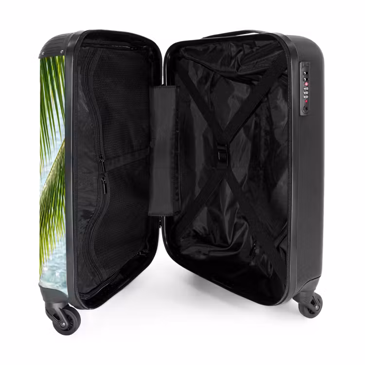 Koffer - Boom - Bladeren - Water - Tropisch - Groen - Boom - Bladeren - Water - Tropisch - Groen NBS - Handbagage koffer - Volwassenen Unisex middel