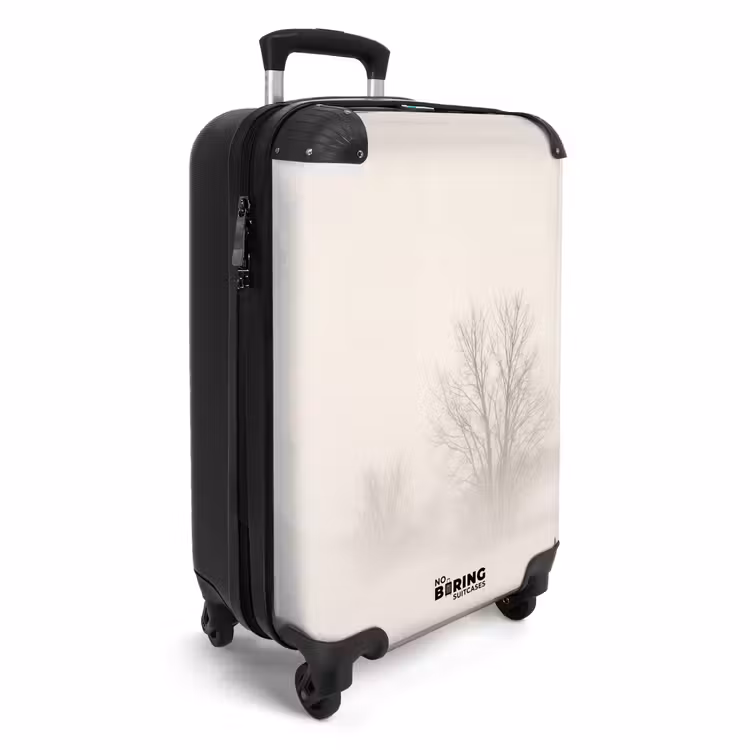 Koffer - Boom - Mist - Sneeuw - Winter - Minimalistisch - Boom - Mist - Sneeuw - Winter - Minimalistisch NBS - Handbagage koffer - Volwassenen Unisex middel