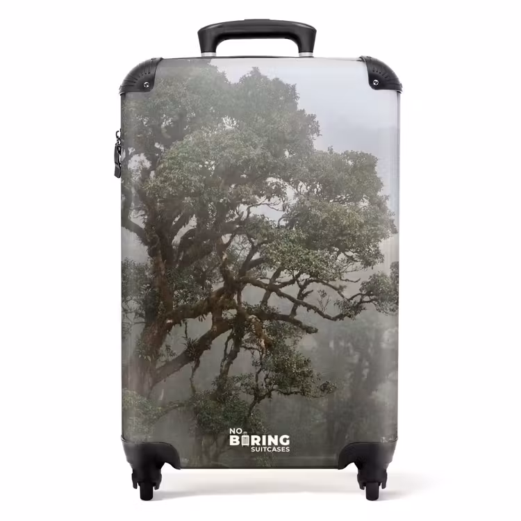 Koffer - Boom - Mistig - Bos - Groen - Natuur - Boom - Mistig - Bos - Groen - Natuur NBS - Handbagage koffer - Volwassenen Unisex middel