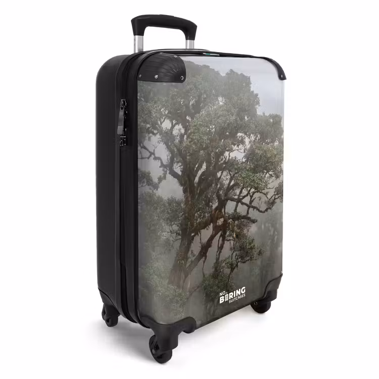 Koffer - Boom - Mistig - Bos - Groen - Natuur - Boom - Mistig - Bos - Groen - Natuur NBS - Handbagage koffer - Volwassenen Unisex middel