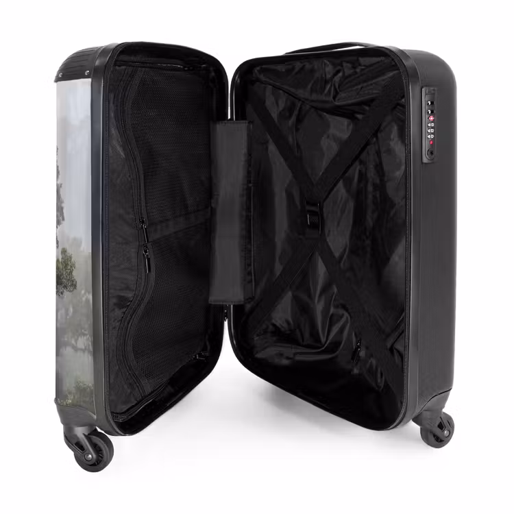 Koffer - Boom - Mistig - Bos - Groen - Natuur - Boom - Mistig - Bos - Groen - Natuur NBS - Handbagage koffer - Volwassenen Unisex middel
