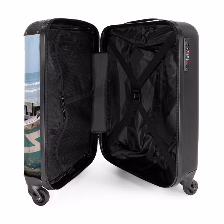 Boot - Zandstrand - Zee NBS - Handbagage koffer - Volwassenen Unisex middel -binnenkant
