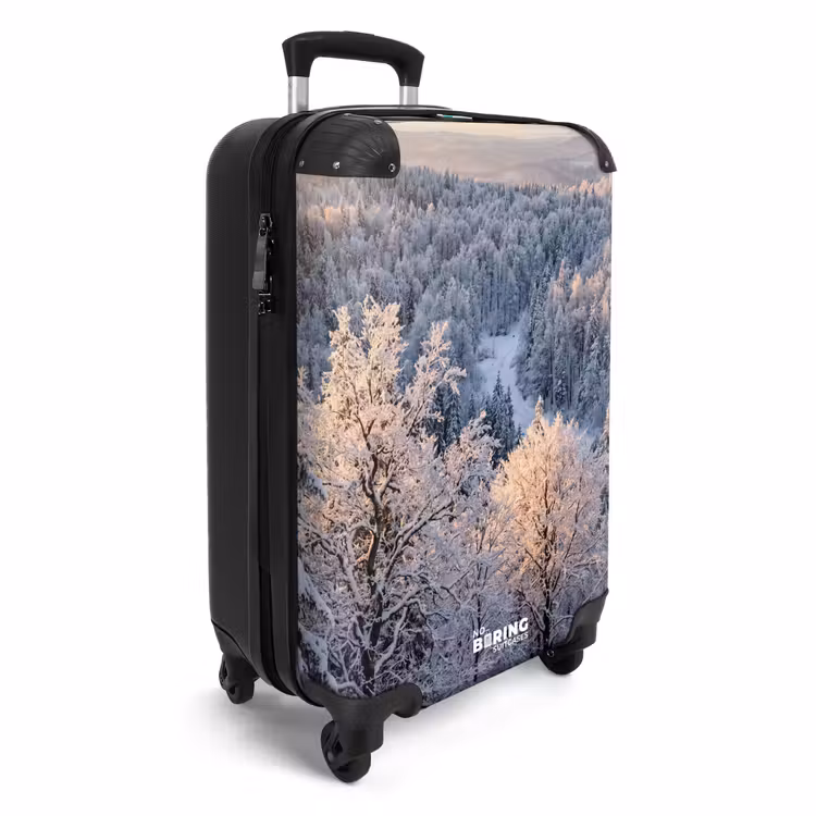 Koffer - Bos - Bergen - Goud - Winter - Warm - Bos - Bergen - Goud - Winter - Warm NBS - Handbagage koffer - Volwassenen Unisex middel