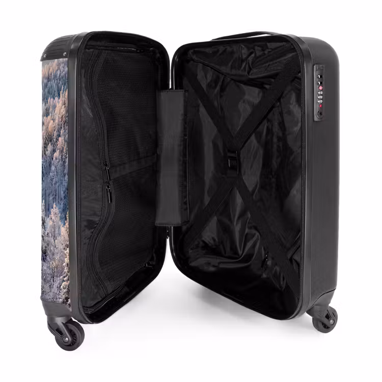 Koffer - Bos - Bergen - Goud - Winter - Warm - Bos - Bergen - Goud - Winter - Warm NBS - Handbagage koffer - Volwassenen Unisex middel