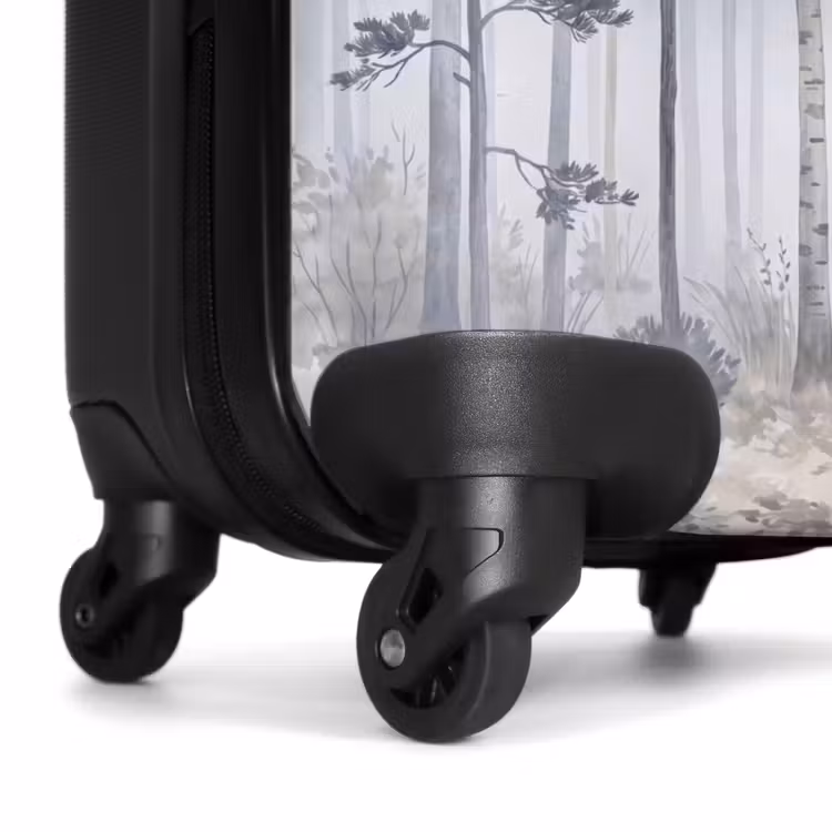 Koffer - Bos - Bomen - Mist - Natuur - Illustratie - Grijs - Bos - Bomen - Mist - Natuur - Illustratie - Grijs NBS - Handbagage koffer - Volwassenen Unisex middel