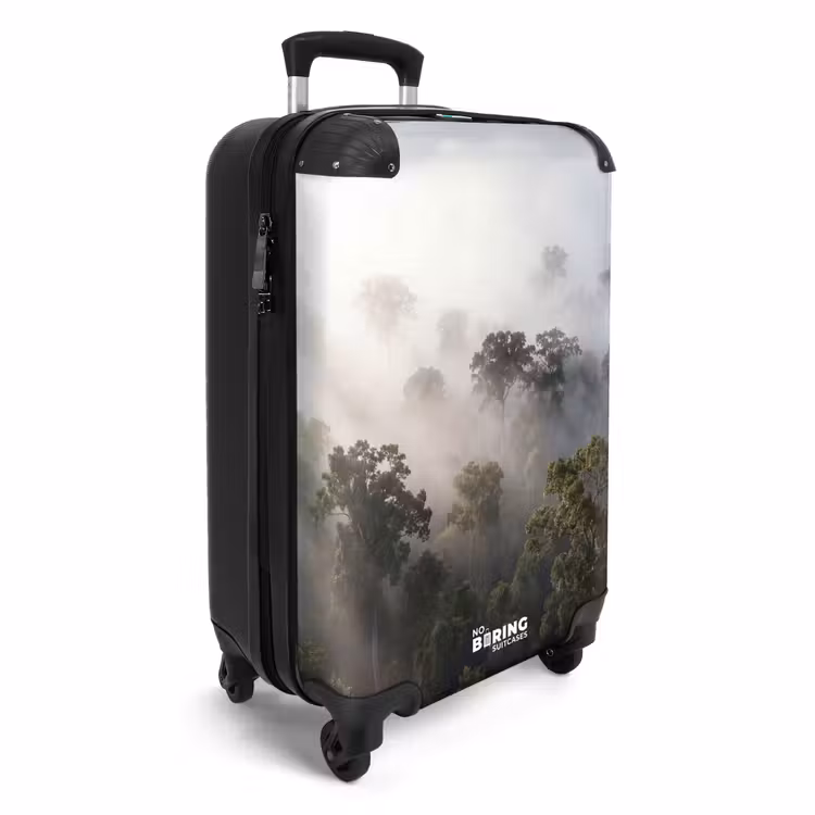 Koffer - Bos - Mist - Natuur - Groen - Bos - Mist - Natuur - Groen NBS - Handbagage koffer - Volwassenen Unisex middel