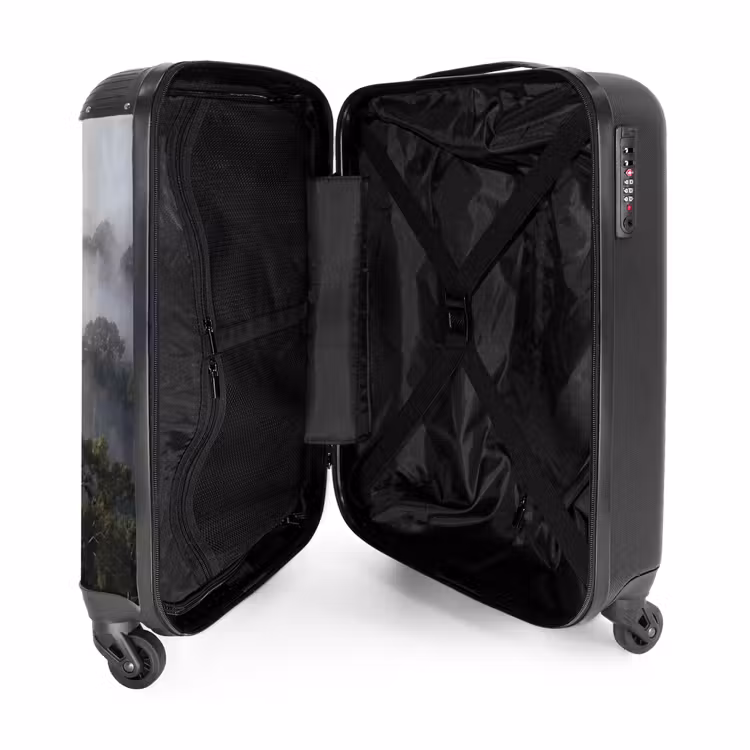Koffer - Bos - Mist - Natuur - Groen - Bos - Mist - Natuur - Groen NBS - Handbagage koffer - Volwassenen Unisex middel