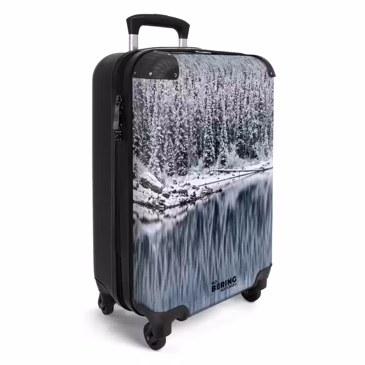 Koffer - Bos - Reflectie - Meer - Winter - Serene - Bos - Reflectie - Meer - Winter - Serene NBS - Handbagage koffer - Volwassenen Unisex middel