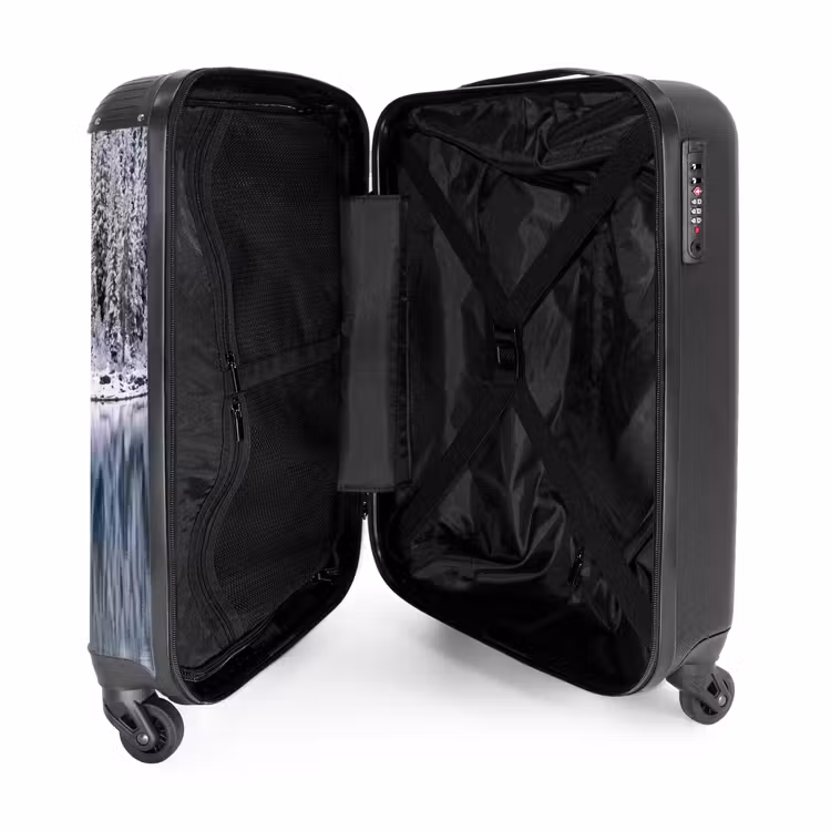 Koffer - Bos - Reflectie - Meer - Winter - Serene - Bos - Reflectie - Meer - Winter - Serene NBS - Handbagage koffer - Volwassenen Unisex middel