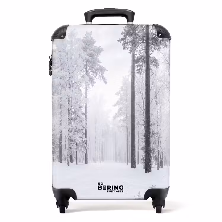 Koffer - Bos - Sneeuw - Pad - Winter - Stilte - Bos - Sneeuw - Pad - Winter - Stilte NBS - Handbagage koffer - Volwassenen Unisex middel