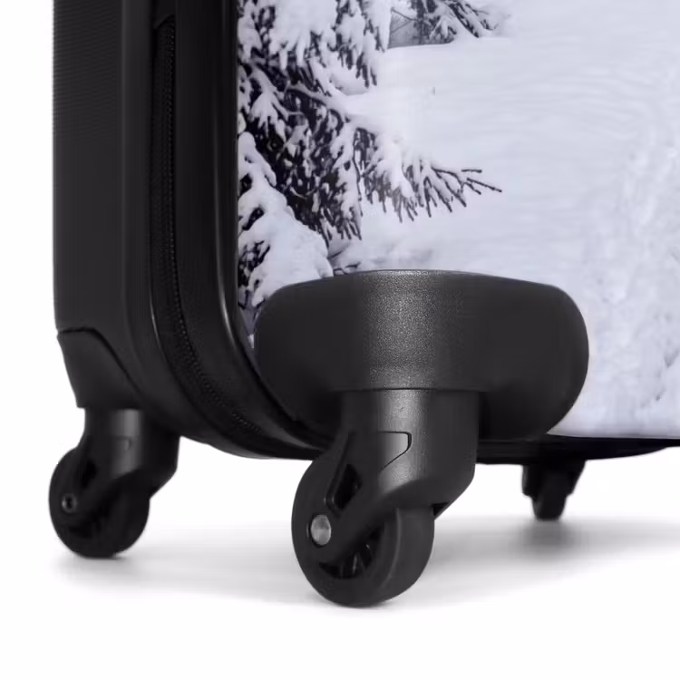 Koffer - Bos - Winter - Sneeuw - Pad - Natuur - Bos - Winter - Sneeuw - Pad - Natuur NBS - Handbagage koffer - Volwassenen Unisex middel