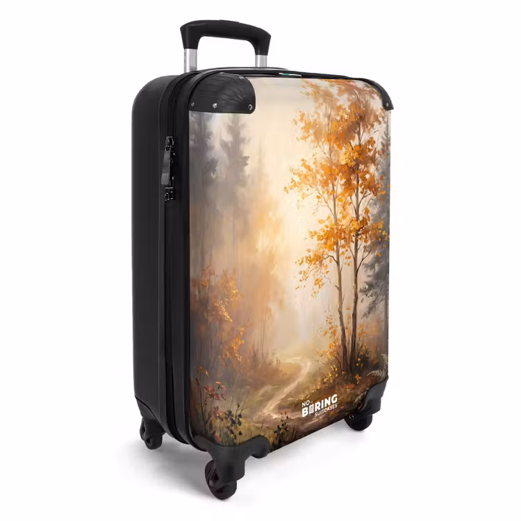 Koffer - Bospad - Herfstbladeren - Natuur - Schilderachtig - Oranje - Bospad - Herfstbladeren - Natuur - Schilderachtig - Oranje NBS - Handbagage koffer - Volwassenen Unisex middel