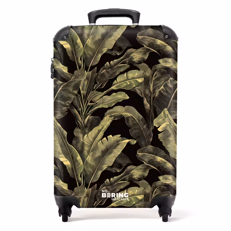 Botanisch - Bladeren - Groen NBS - Handbagage koffer - Volwassenen Unisex middel -productfoto_recht