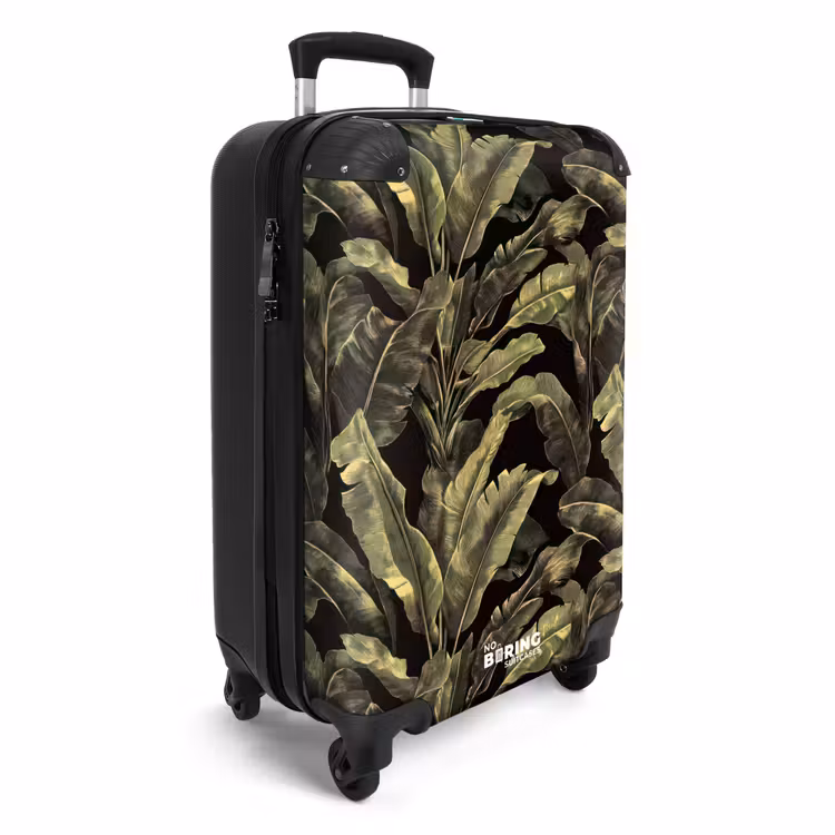 Botanisch - Bladeren - Groen NBS - Handbagage koffer - Volwassenen Unisex middel -productfoto_3d