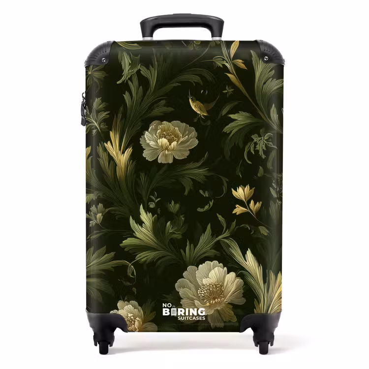 Koffer - Botanisch - Naadloos - Bloemen - Botanisch - Naadloos - Bloemen NBS - Handbagage koffer - Volwassenen Unisex middel