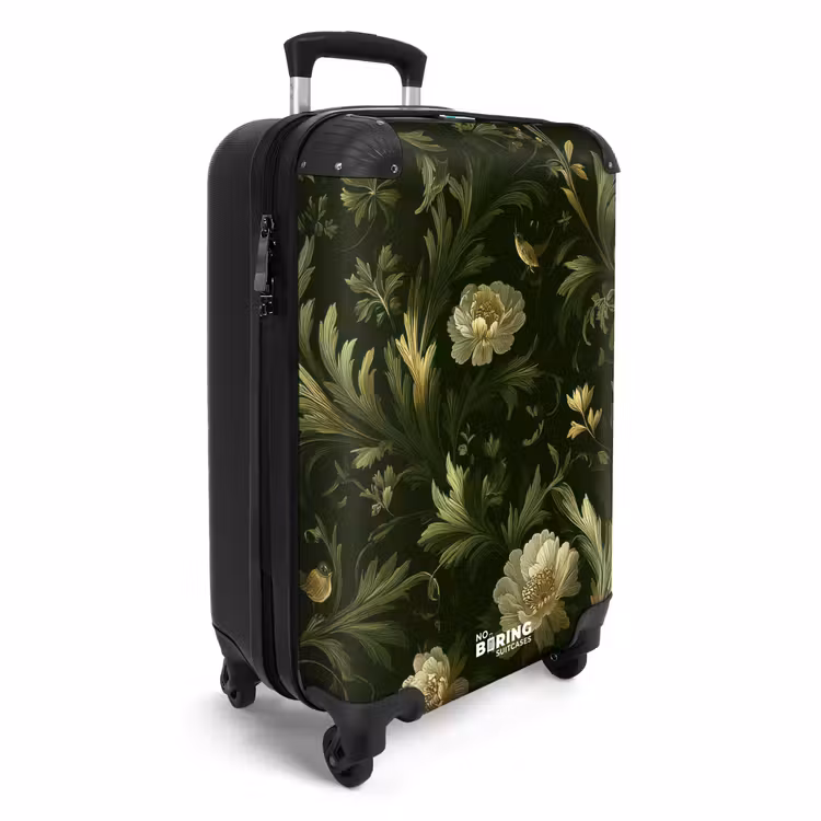 Koffer - Botanisch - Naadloos - Bloemen - Botanisch - Naadloos - Bloemen NBS - Handbagage koffer - Volwassenen Unisex middel