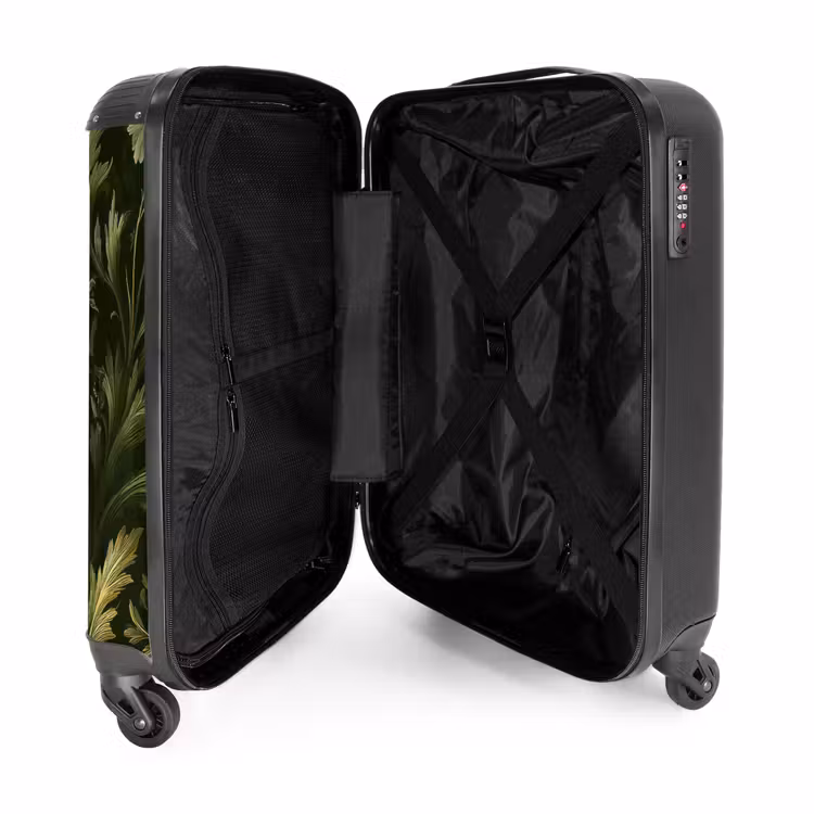 Koffer - Botanisch - Naadloos - Bloemen - Botanisch - Naadloos - Bloemen NBS - Handbagage koffer - Volwassenen Unisex middel