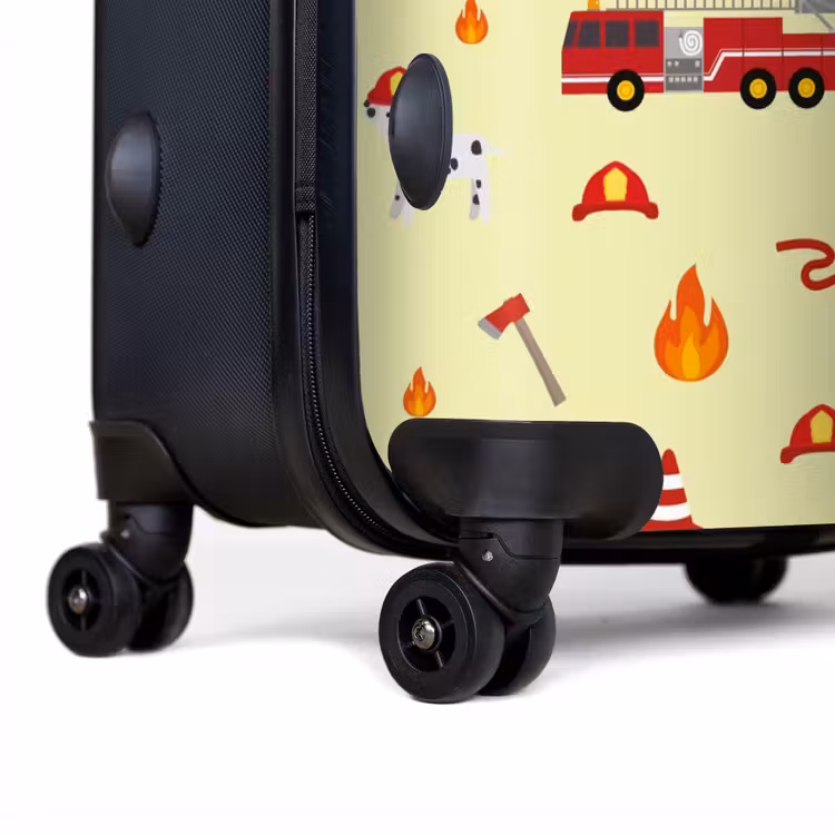 Brandweer patroon met voertuigen en vlammen NBS - Large koffer - Volwassenen Unisex groot -product2