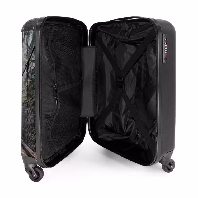 Koffer - Brug - Bos - Mist - Natuur - Brug - Bos - Mist - Natuur NBS - Handbagage koffer - Volwassenen Unisex middel