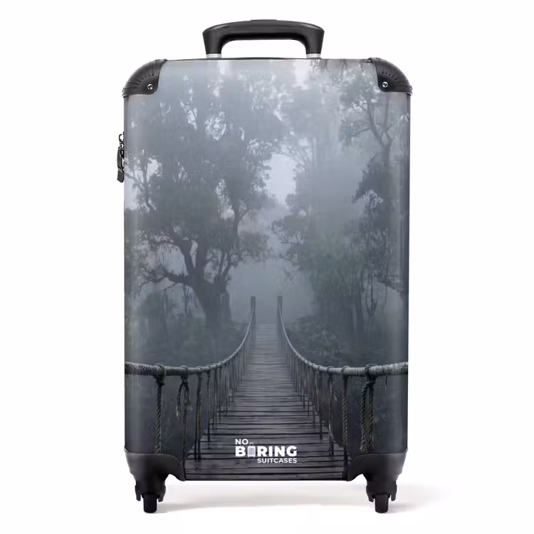 Koffer - Brug - Jungle - Mist - Natuur - Brug - Jungle - Mist - Natuur NBS - Handbagage koffer - Volwassenen Unisex middel