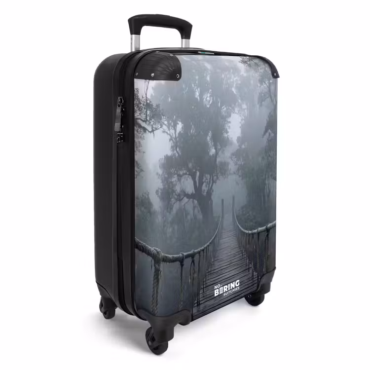 Koffer - Brug - Jungle - Mist - Natuur - Brug - Jungle - Mist - Natuur NBS - Handbagage koffer - Volwassenen Unisex middel